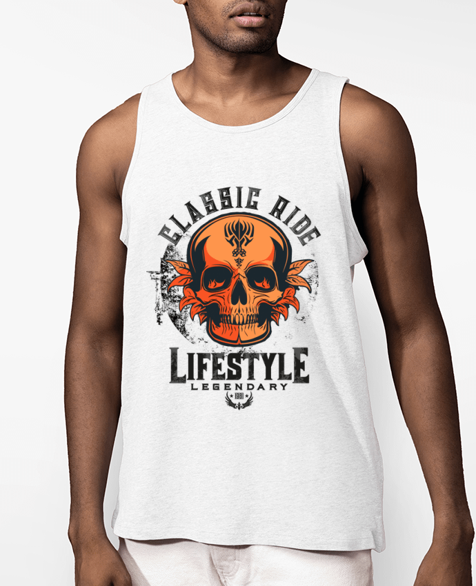 Débardeur Homme Skull Classic Ride Par LajjdesignCreation