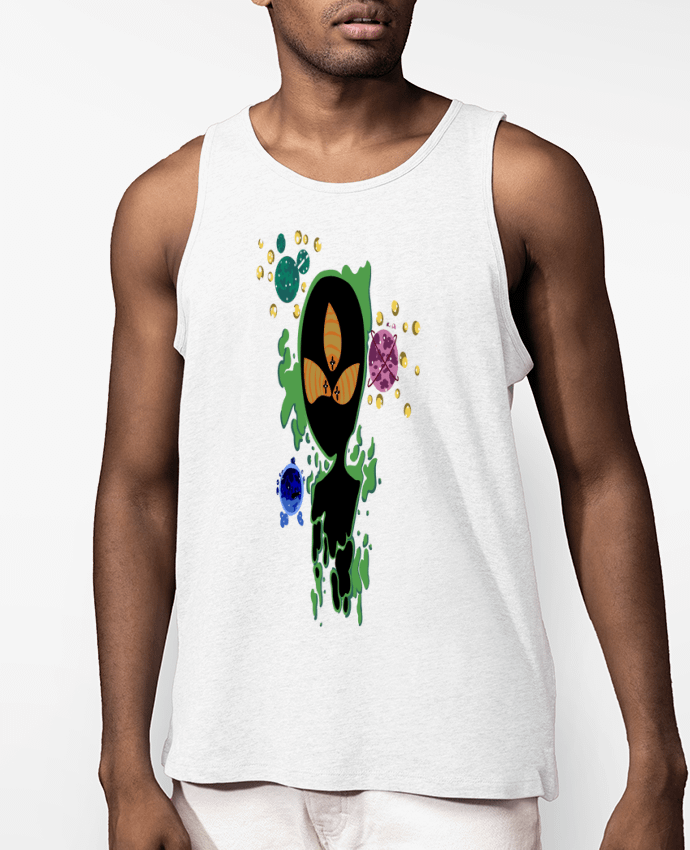 Débardeur Homme Alien verde Par Modafoquitas