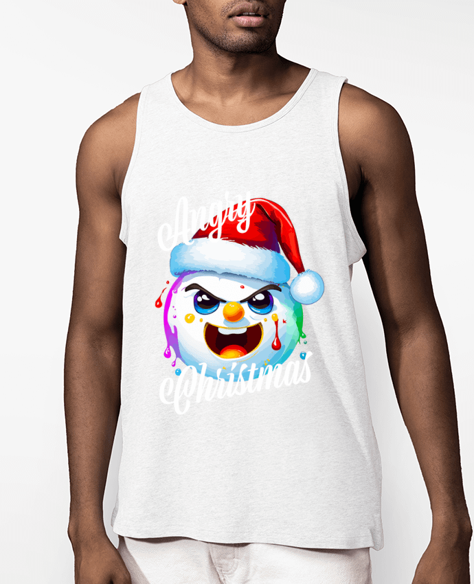 Débardeur Homme Boule de Neige en colère. Angry Christmas Par Featheart