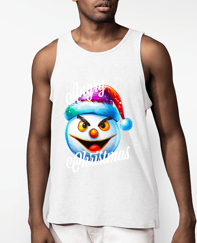 Débardeur Homme Emoji Neige en colère. Angry Christmas Par Featheart
