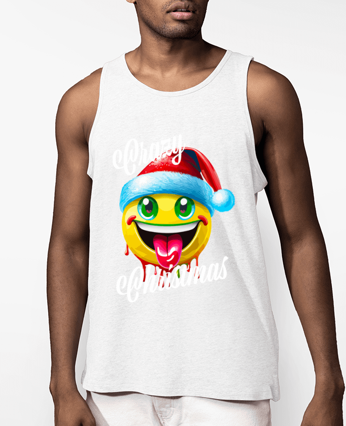 Débardeur Homme Emoji Noël tire la langue. Crazy Christmas Par Featheart