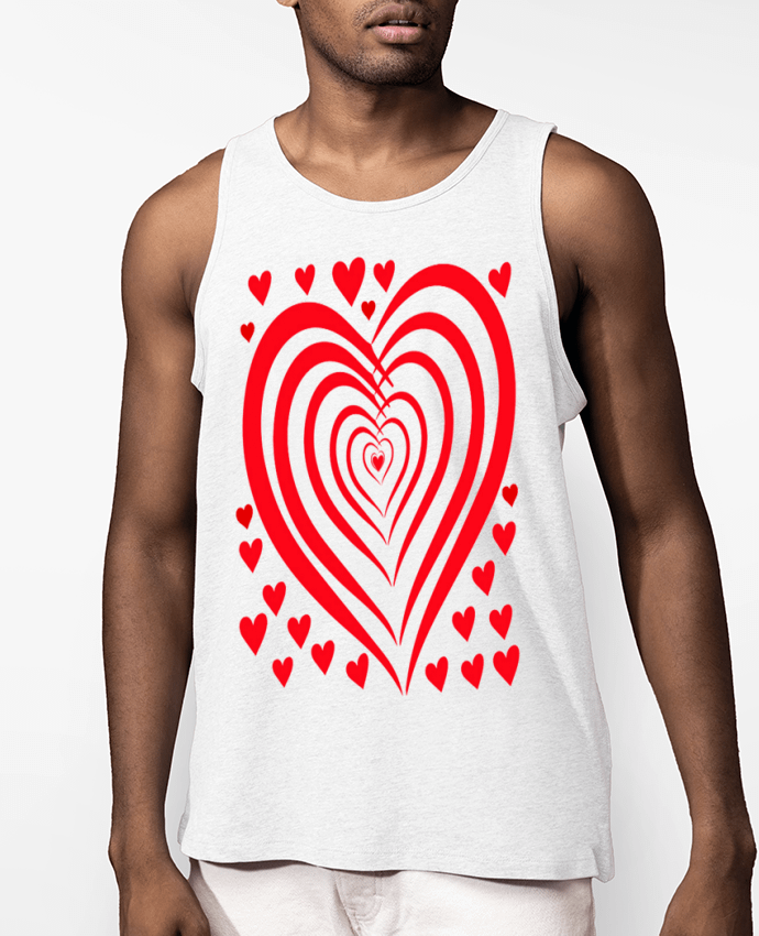 Débardeur Homme COEUR ROUGE NAISSANCE BEBE MOTIF SAINT VALENTIN AMOUR Par LIAMRIVIERART