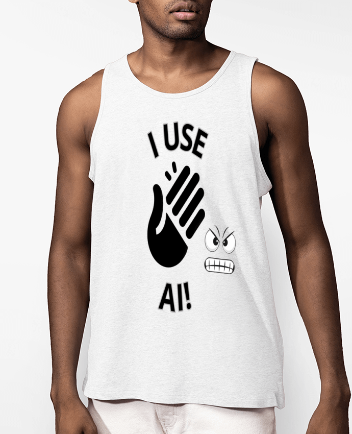 Débardeur Homme INTELLIGENCE ARTIFICIELLE MOTIF NOIR ET BLANC Par LIAMRIVIERART