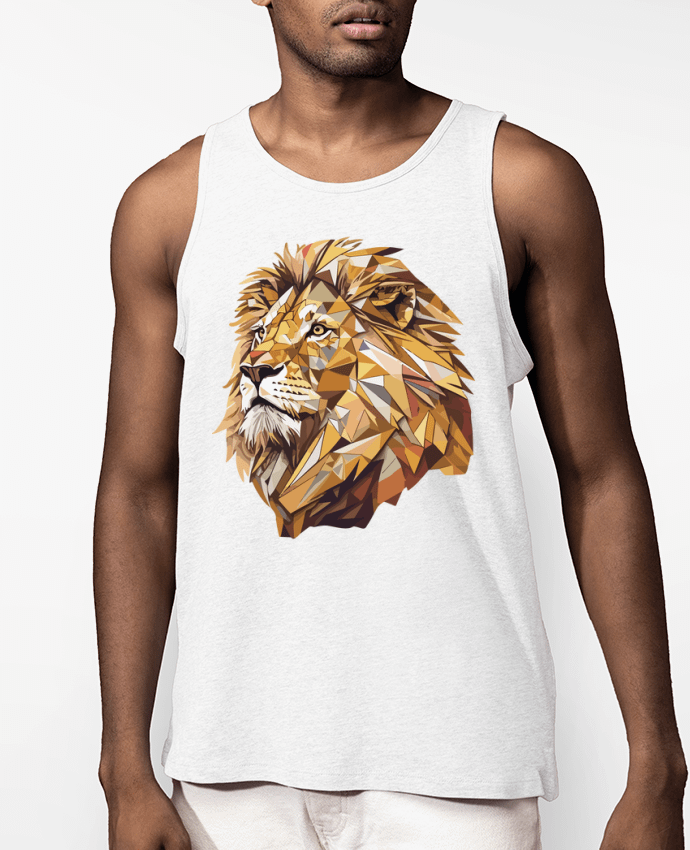 Débardeur Homme Lion stylisé, Géométrique Par KronoArt