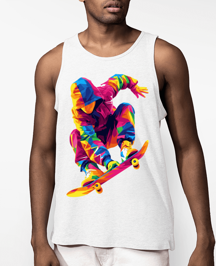 Débardeur Homme Homme qui fait du Skate Par KronoArt