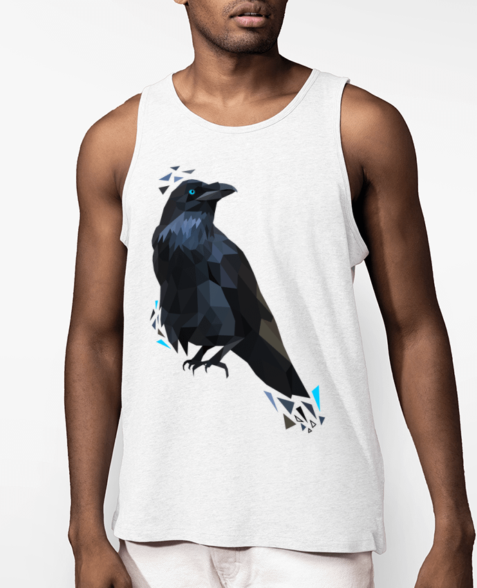 Débardeur Homme Corbeau motif géométrique Par MozKat Studio