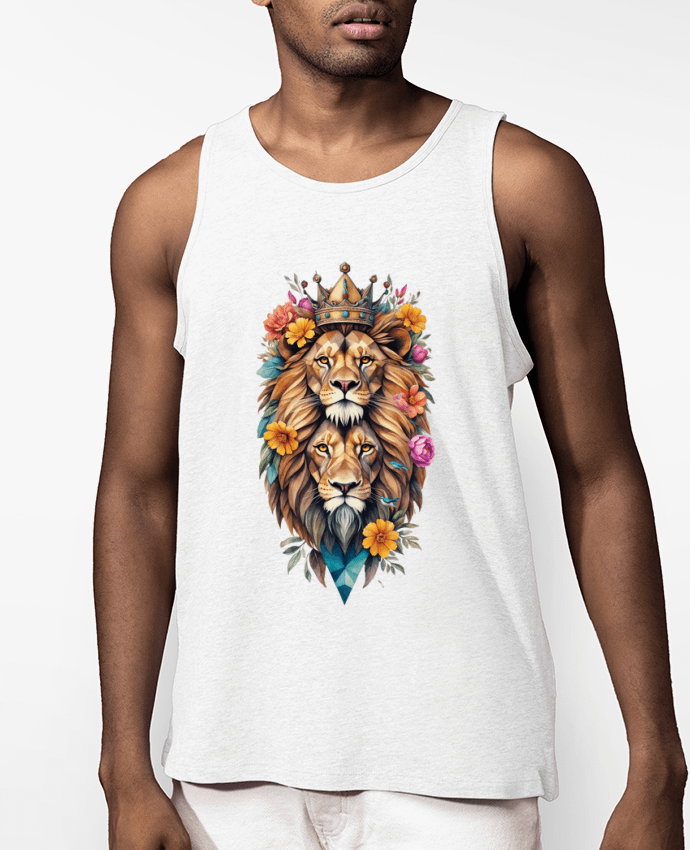 Débardeur Homme Lions flowers Par /wait-design