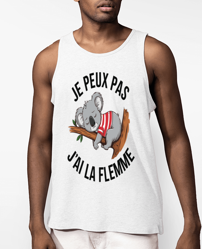 Débardeur Homme je peux pas j'ai la flemme Par bwilfy