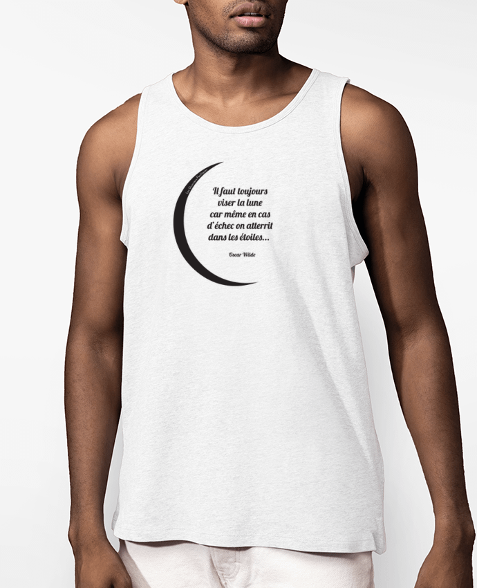 Débardeur Homme Viser la lune... Par Guerriers Pacifiques