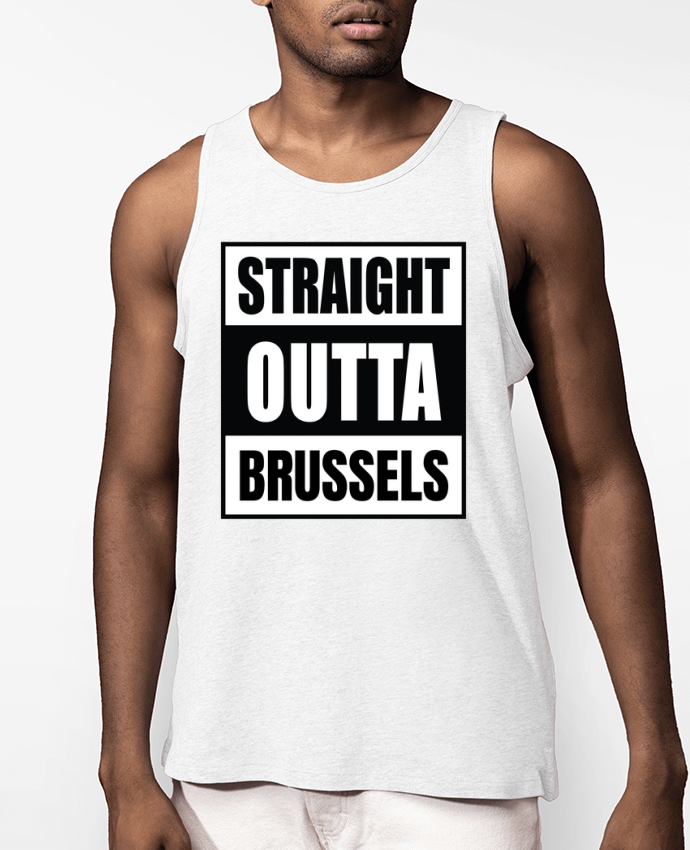 Débardeur Homme Straight outta Brussels Par Cheerocki