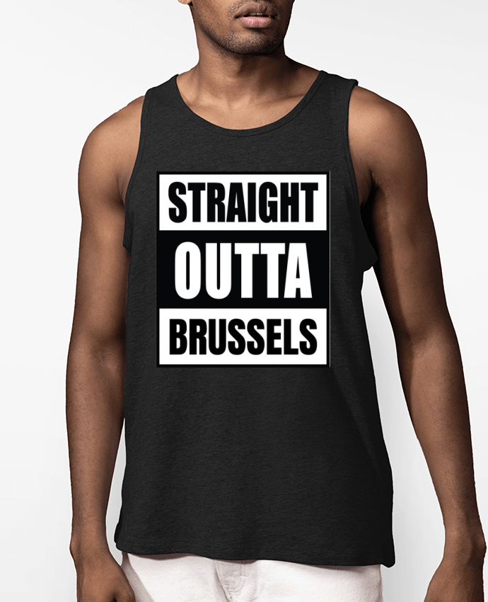 Débardeur Homme Straight outta Brussels Par Cheerocki