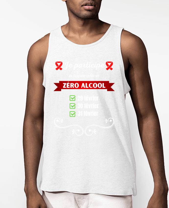 Débardeur Homme Je participe à l'opération zéro alcool v2 Par Cheerocki