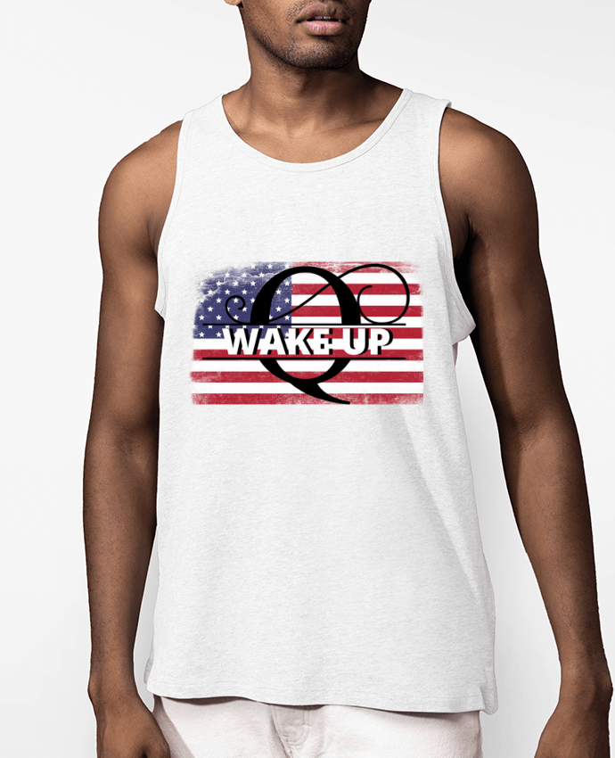 Débardeur Homme QAnon USA wake up Par Cheerocki