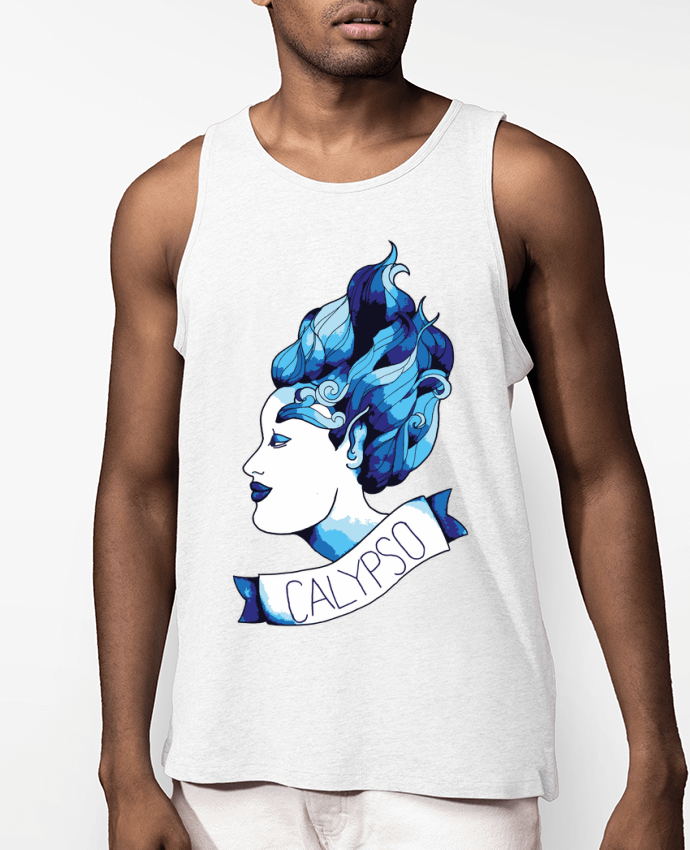 Débardeur Homme calypso grise - tatoo old school - déésse des mers Par Mello.Ve