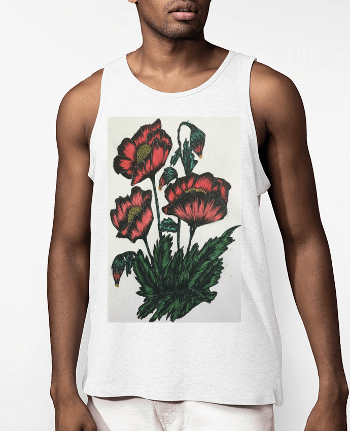 Débardeur Homme flowers Par Kaoutar fashiondesigner