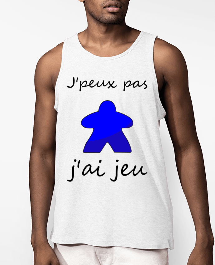 Débardeur Homme j'peux pas j'ai jeu meeple bleu Par Le Repaire des Joueurs