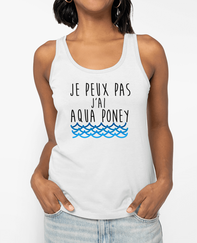 Débardeur J'peux pas j'ai aqua poney Par La boutique de Laura