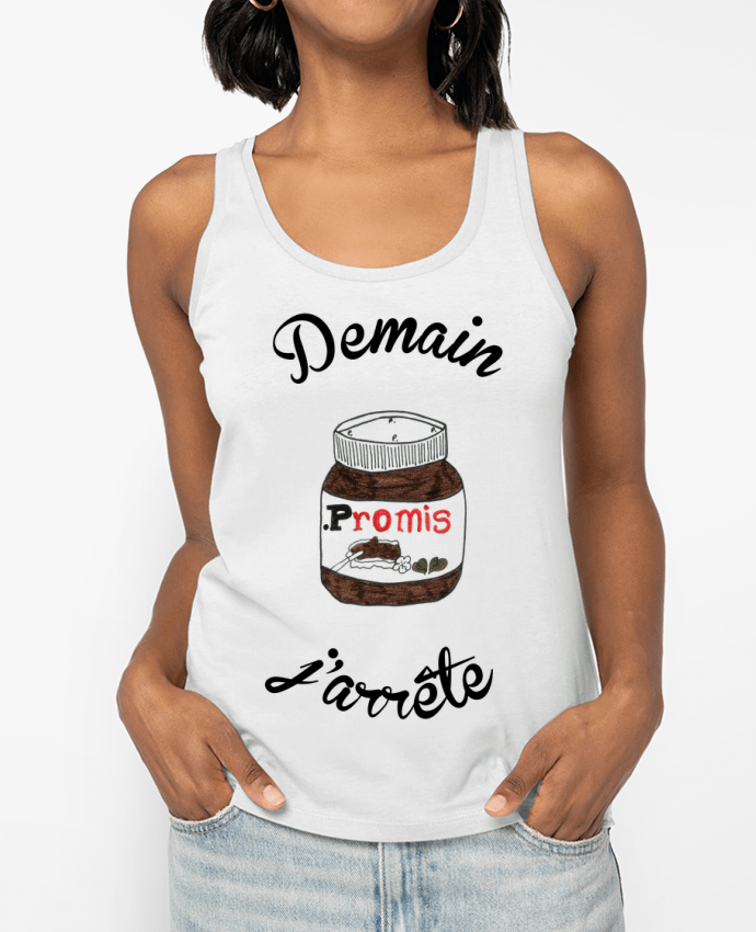 Débardeur Demain j'arrête le Nutella Par Promis
