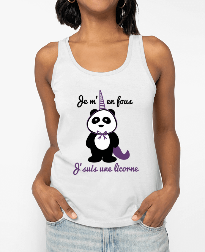 Débardeur Je m'en fous j'suis une licorne, panda Par Benichan