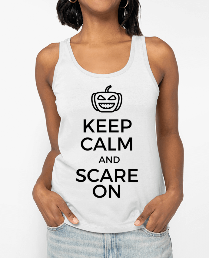 Débardeur Keep Calm and Scare on Pumpkin Par tunetoo