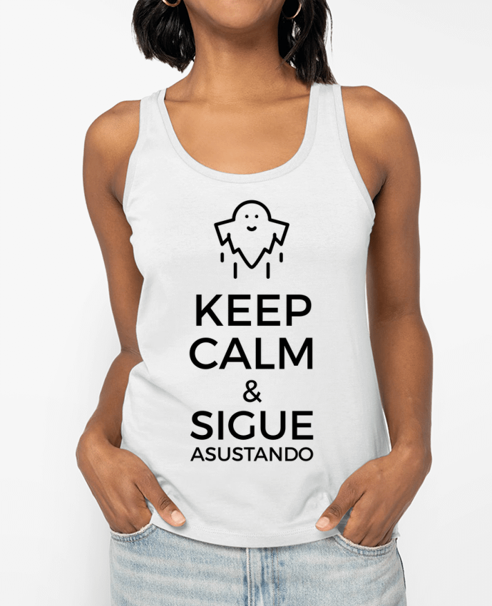 Débardeur Keep Calm and Sigue asustando ghost Par tunetoo