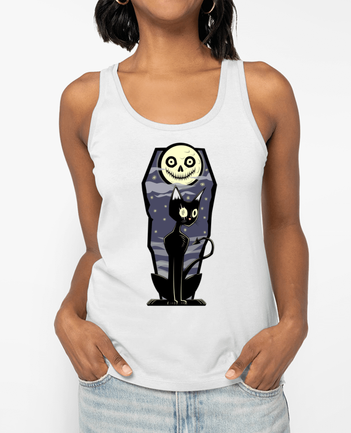 Débardeur écoresponsable femme Coffin Cat Par SirCostas