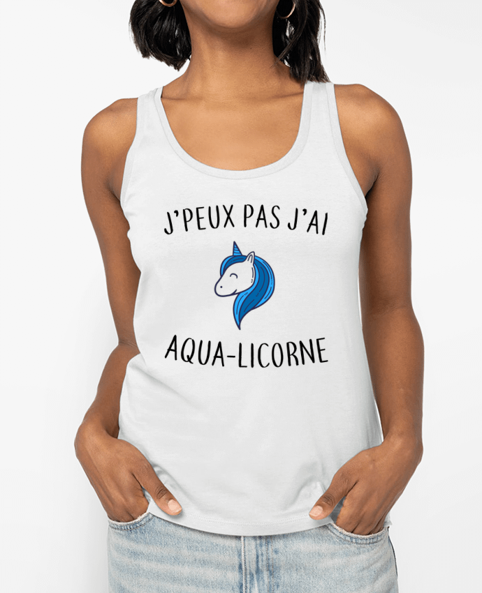 Débardeur J'peux pas j'ai aqua-licorne Par La boutique de Laura