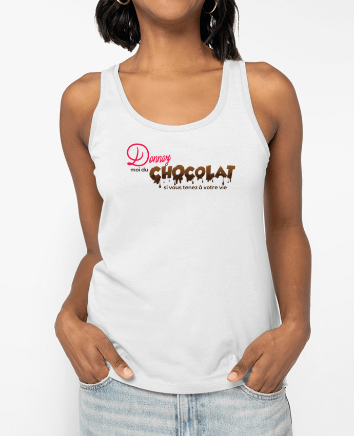 Débardeur Donnez moi du chocolat !! Par tunetoo