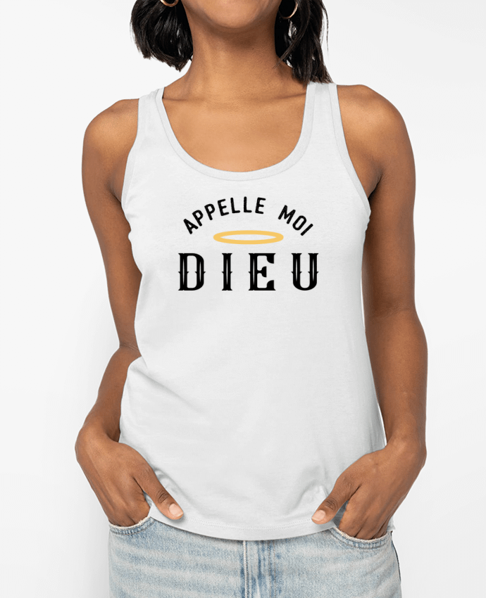 Débardeur écoresponsable femme Appelle moi dieu Par tunetoo