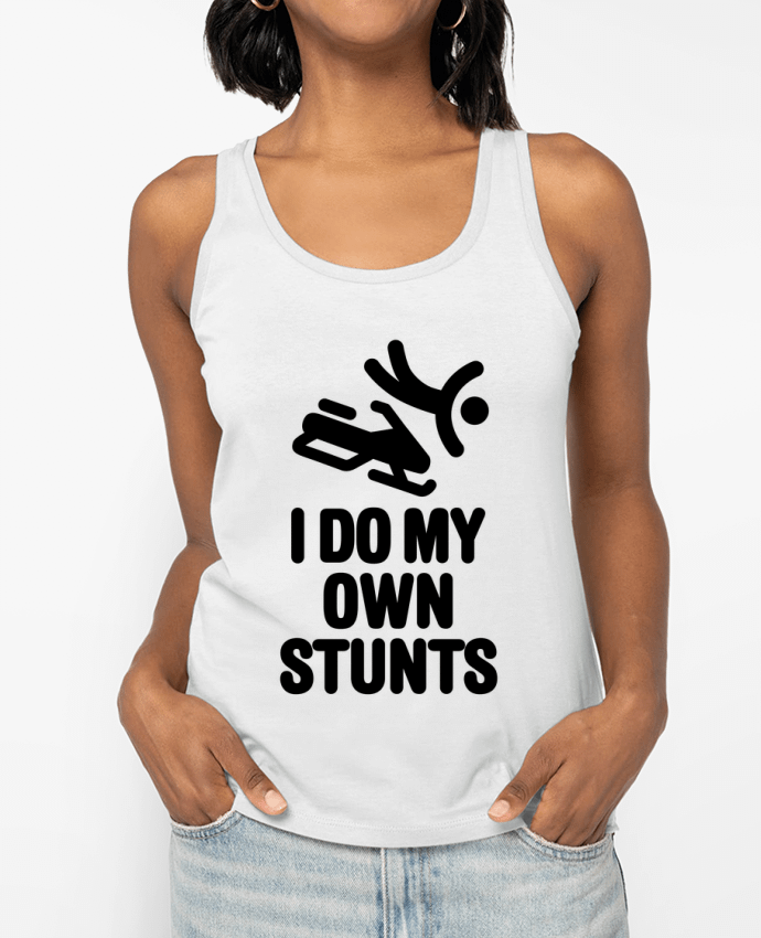 Débardeur I DO MY OWN STUNTS SNOW Black Par LaundryFactory