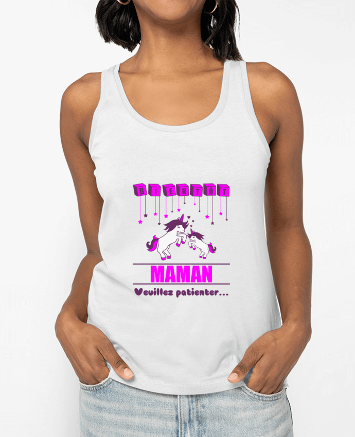 Débardeur Bientôt Maman, licorne Par Benichan