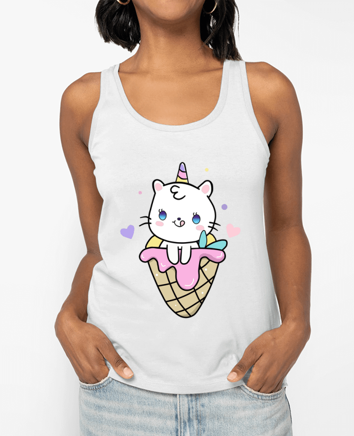 Débardeur Gato Unicornio Helado Cucurucho Par MaaxLoL