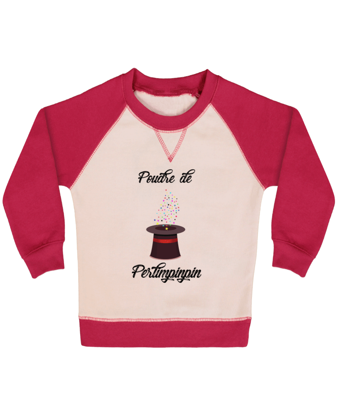 Sweatshirt Baby crew-neck sleeves contrast raglan Poudre de Perlimpinpin VS Merlin by tunetoo