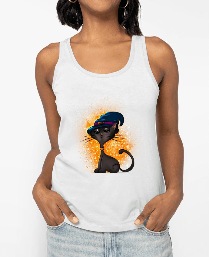 Débardeur Chat sorcier d'halloween Par GraphiCK-Kids