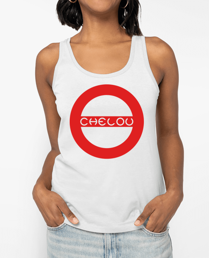 Débardeur écoresponsable femme Chelou - Emblème Rouge Par Chelou
