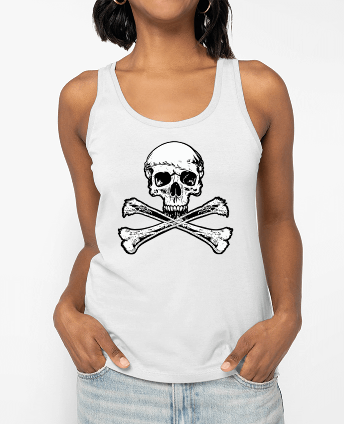 Débardeur Jolly Roger - Drapeau Pirate - Tête de Mort Par Geronimo Gorilla SylverBack