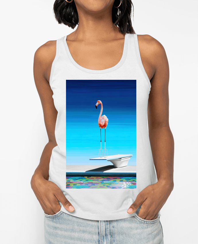 Débardeur Flamingo at the pool Par MagicDesign