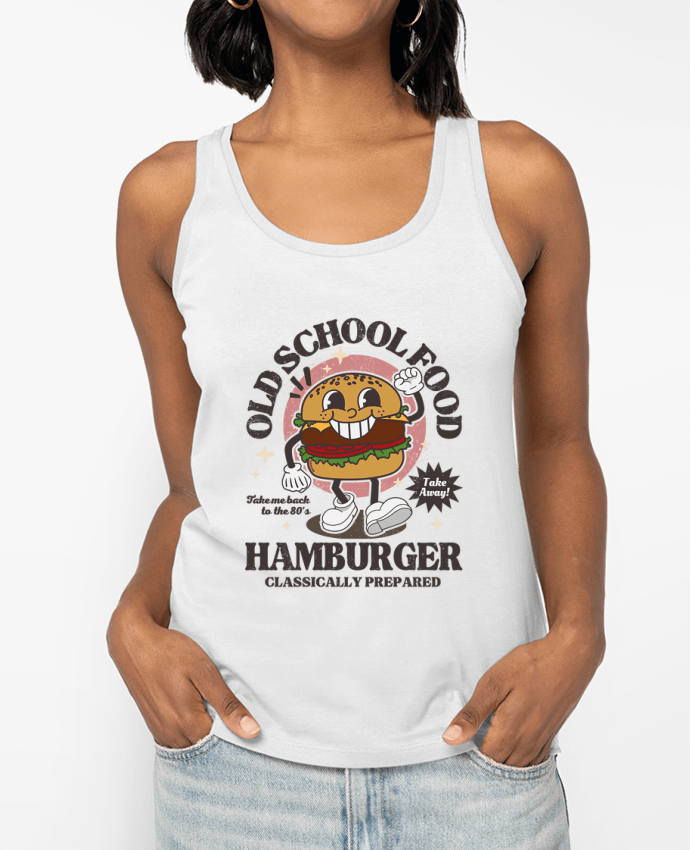 Débardeur Old school Food - Hamburger Par LM2Kone