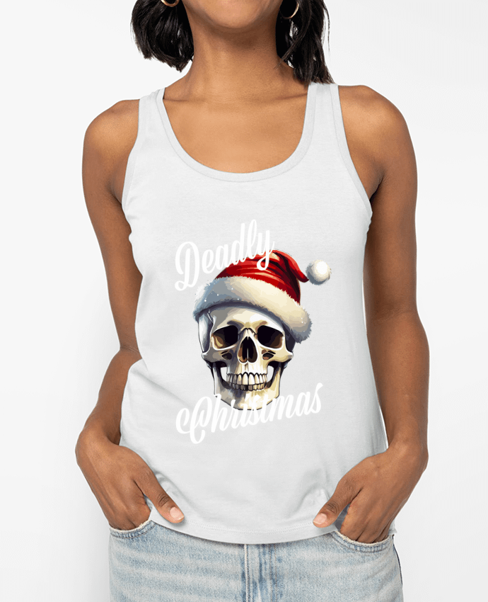 Débardeur Skull Noël. Deadly Christmas Par Featheart