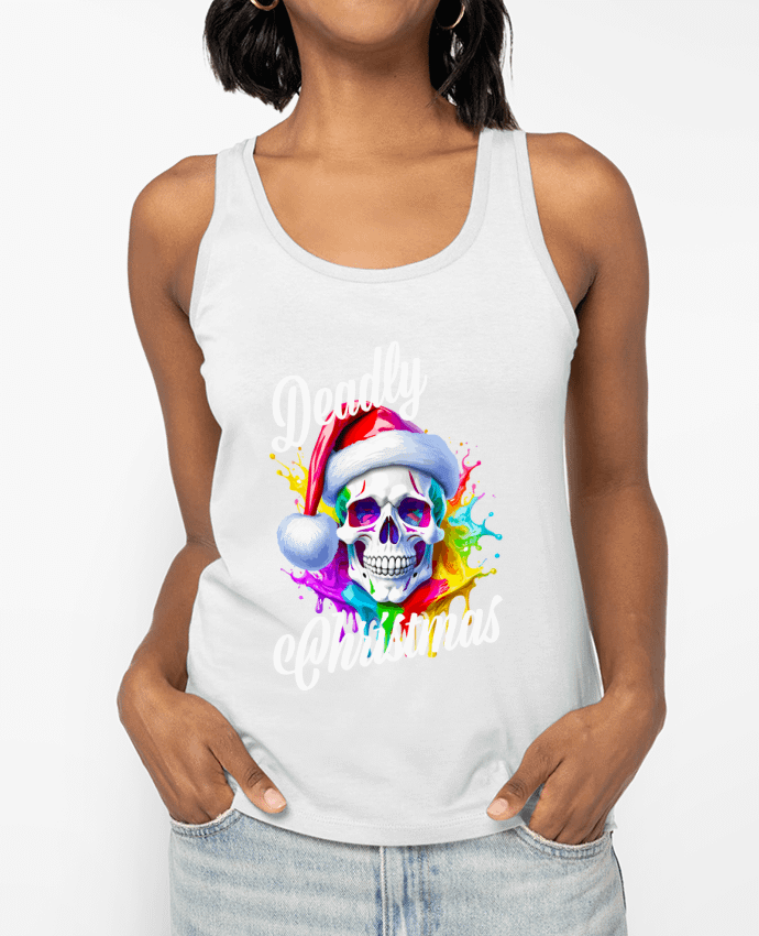 Débardeur Skull Noël couleur. Deadly Christmas Par Featheart