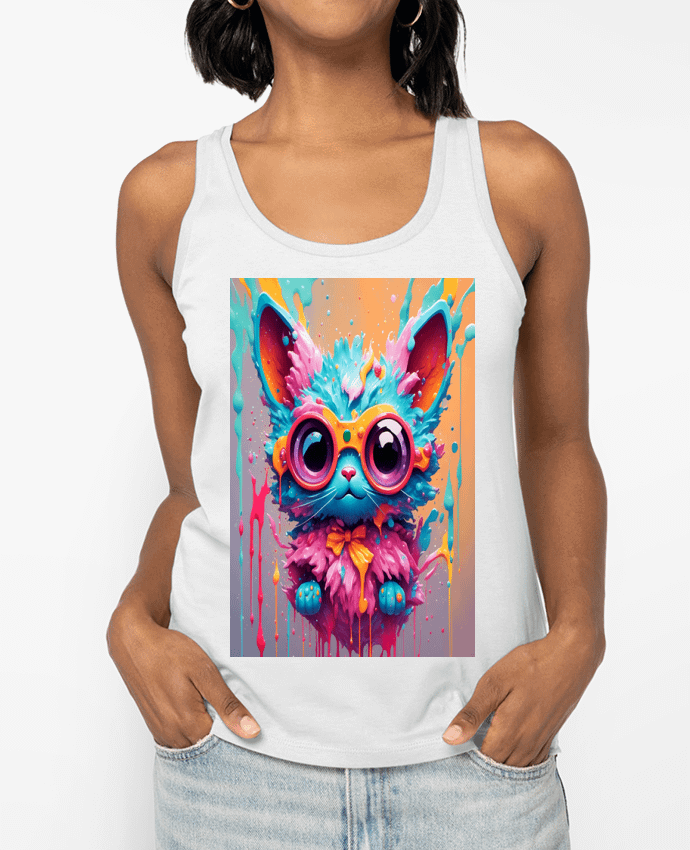 Débardeur Cute cat with paint Par matlmn01