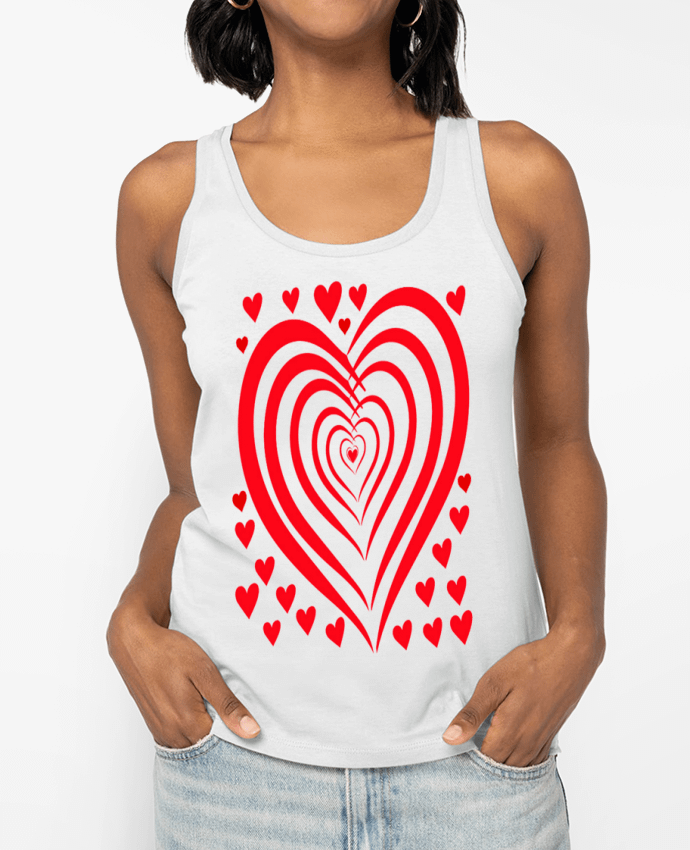 Débardeur COEUR ROUGE NAISSANCE BEBE MOTIF SAINT VALENTIN AMOUR Par LIAMRIVIERART