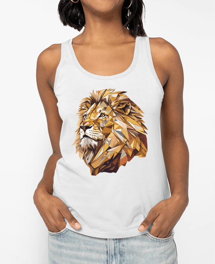 Débardeur Lion stylisé, Géométrique Par KronoArt