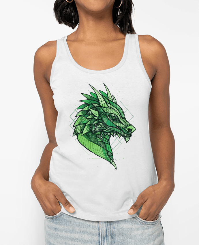 Débardeur Dragon stylisé, géométrique Par KronoArt