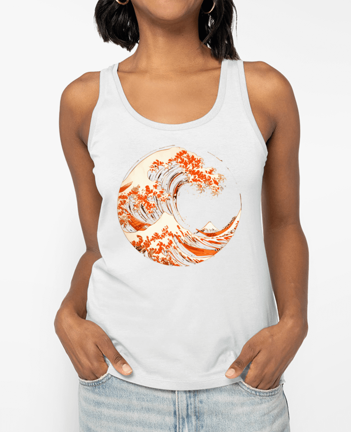 Débardeur Vague d'Hokusai Stylisé Par KronoArt