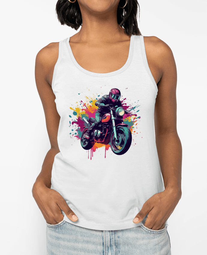 Débardeur Moto avec tâche de couleur Par KronoArt