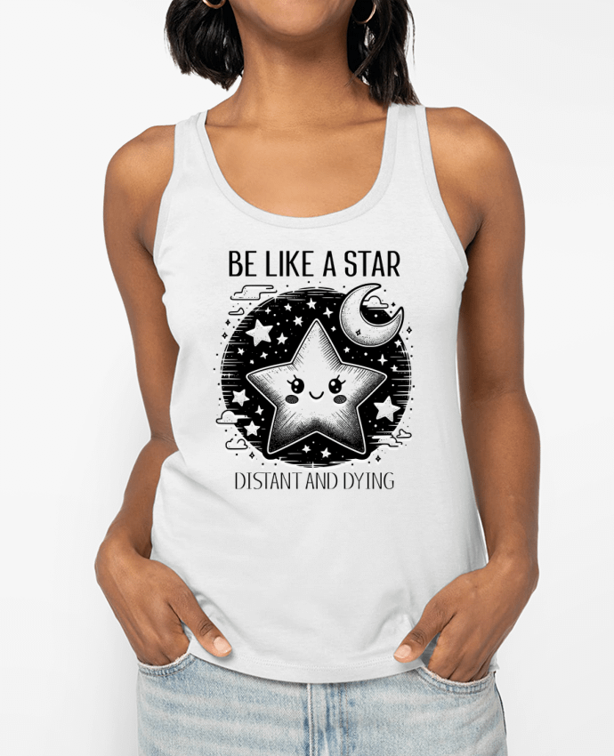 Débardeur Be like a star Blanc Par Mona Designs