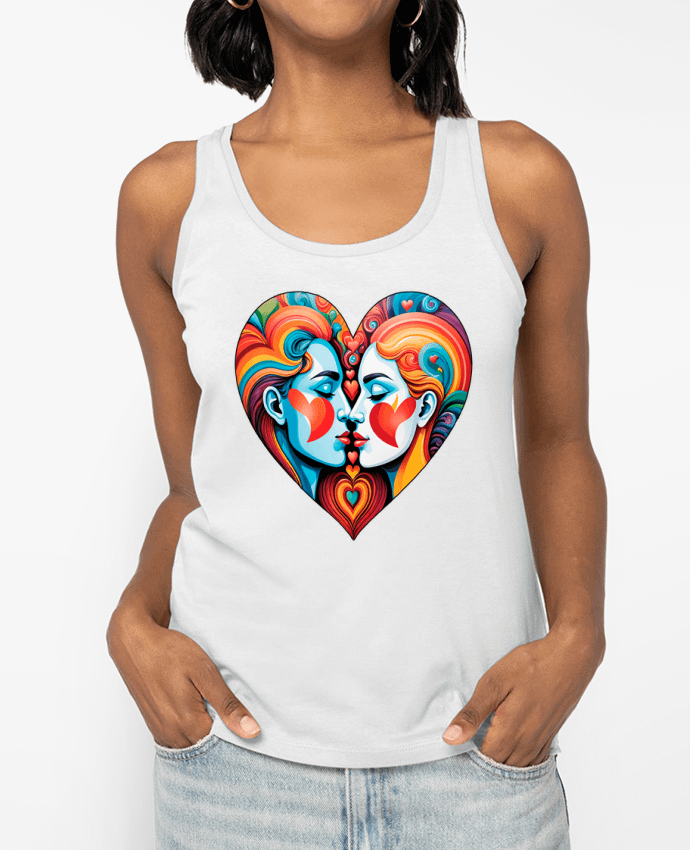 Débardeur MULTICOLOR HEART Par 33designerarte