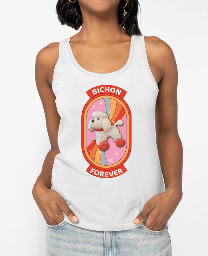 Débardeur Bichon forever Arc-en-ciel Par Unik&moi