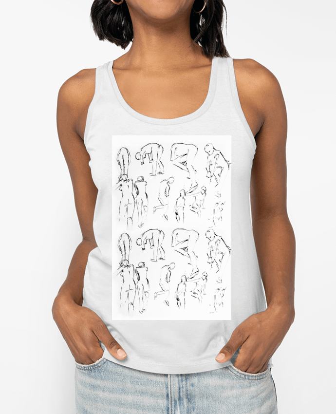 Débardeur Dessins rapides de silhouettes au pinceau Par Simple Art